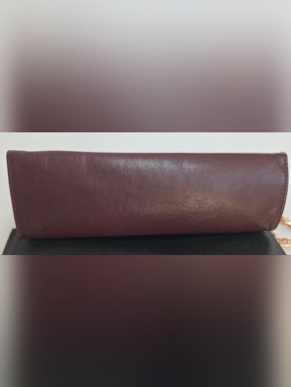 Cartier Must De Cartier Burgundy Leather Chain Pouch with Gold Trim Modified-COA - Picture 4 of 11